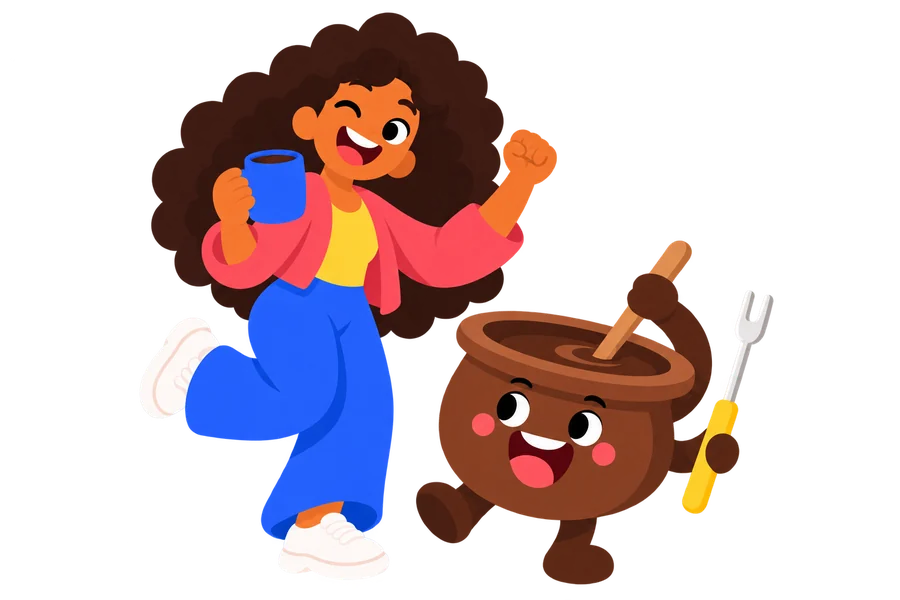 Mascots relaxing at home with a laptop and a blog